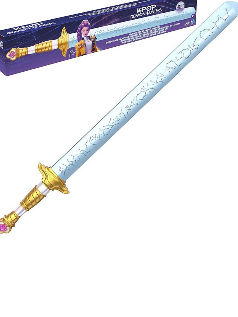Hasbro Light-Up Sword in Light Blue and Gold
